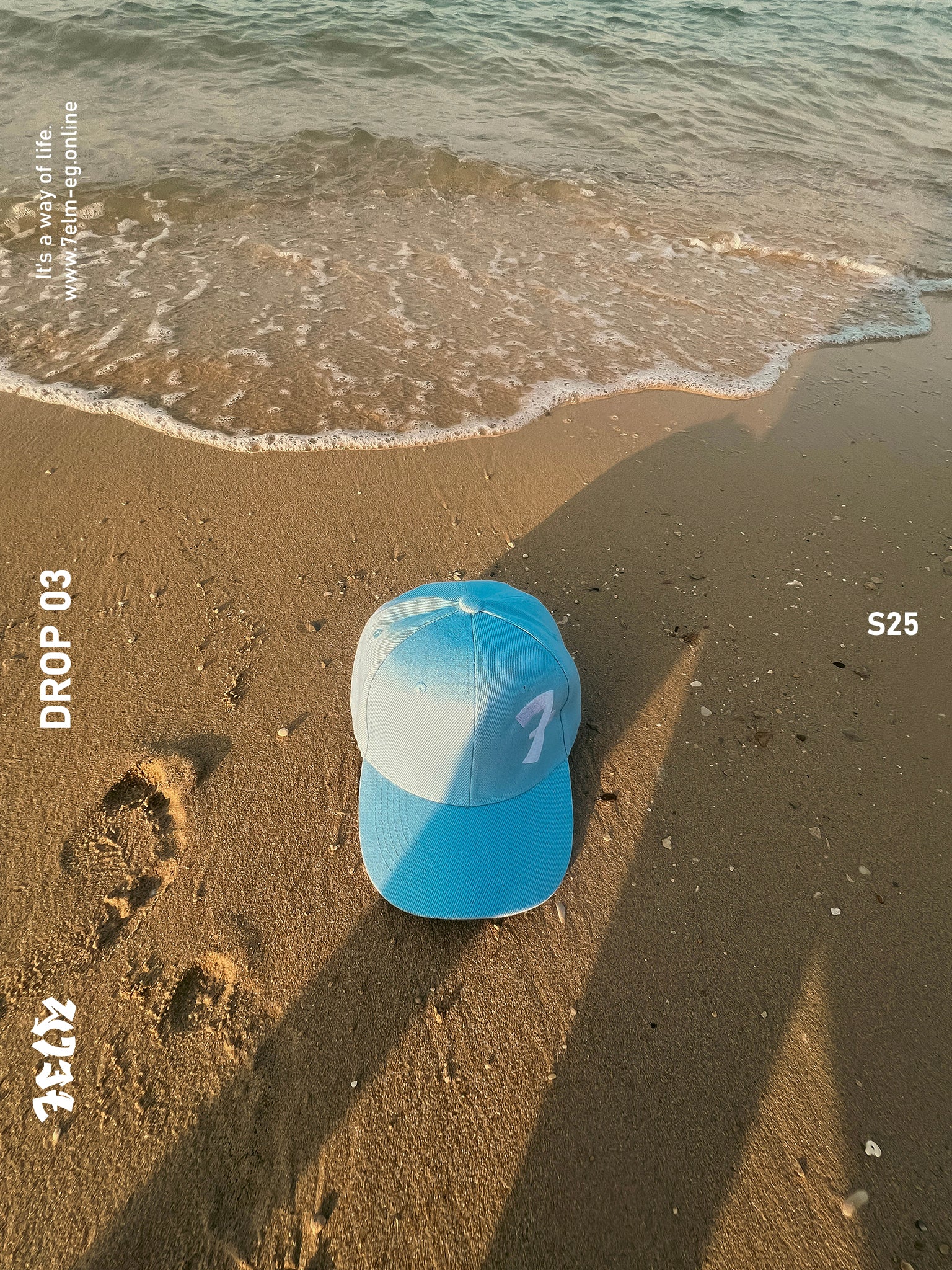 7 Baby Blue Signture Cap
