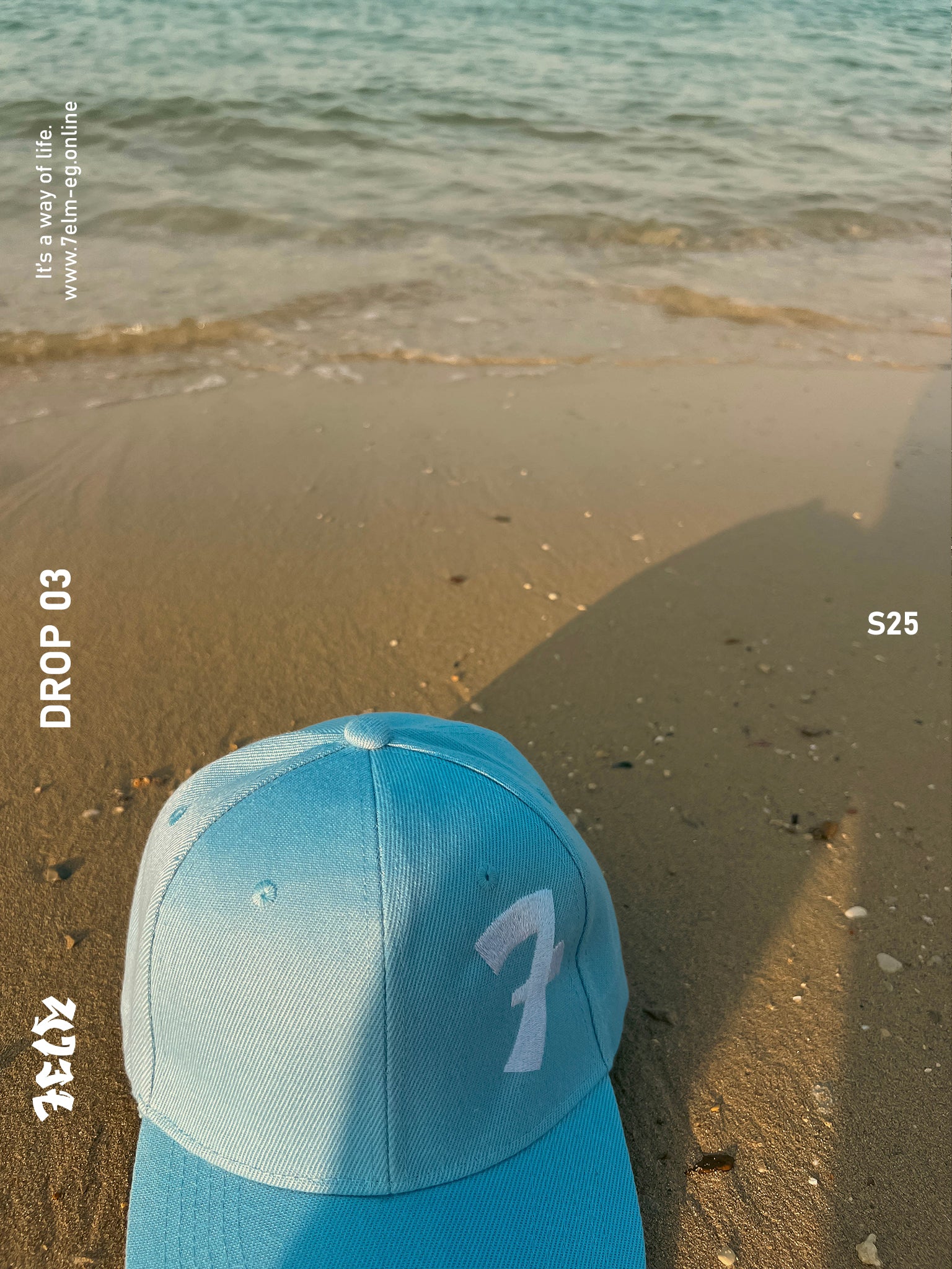 7 Baby Blue Signture Cap